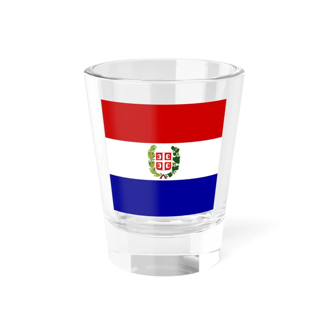 Flag of Serbia 1835 (Serbia) Shot Glass 1.5oz 1.5oz - Go Mug Yourself
