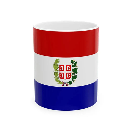 Flag of Serbia 1835 (Serbia) White Coffee Mug 11oz - Go Mug Yourself