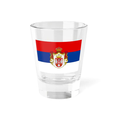Flag of Serbia 1882-1918 2 (Serbia) Shot Glass 1.5oz 1.5oz - Go Mug Yourself