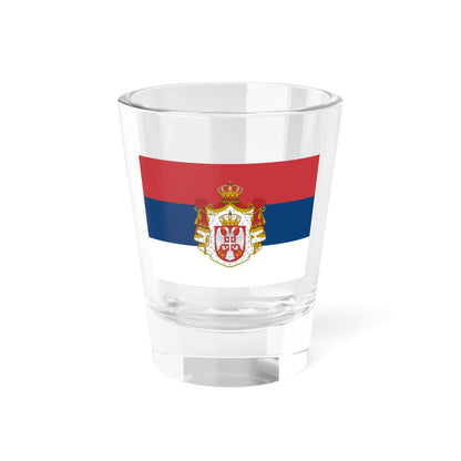 Flag of Serbia 1882-1918 (Serbia) Shot Glass 1.5oz 1.5oz - Go Mug Yourself