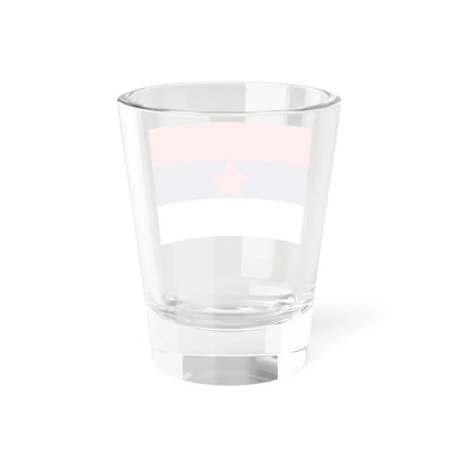 Flag of Serbia 1943-1946 3-2 (Serbia) Shot Glass 1.5oz - Go Mug Yourself