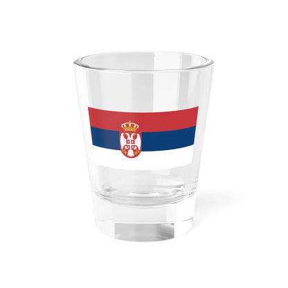 Flag of Serbia 2004-2006 2-1 (Serbia) Shot Glass 1.5oz 1.5oz - Go Mug Yourself