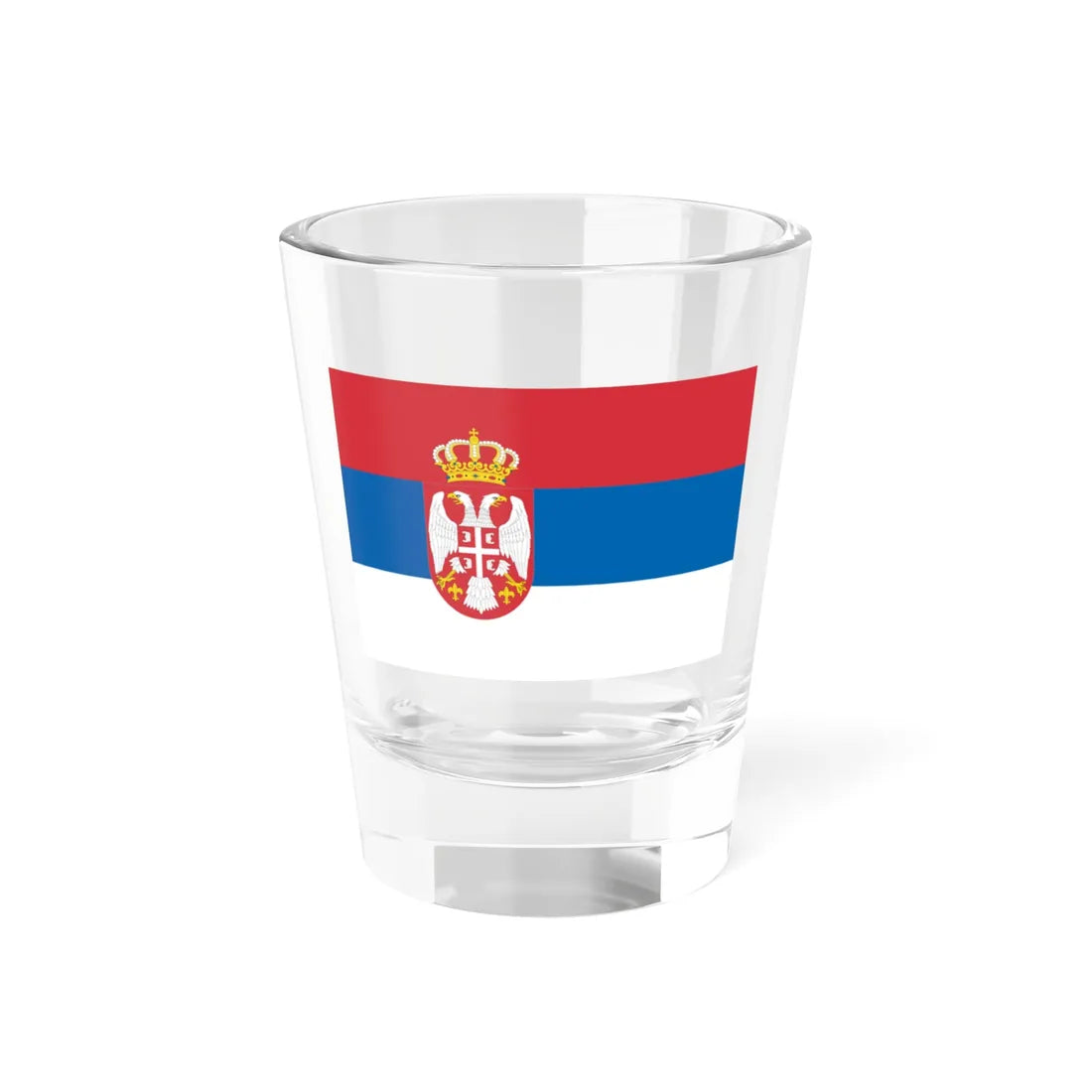 Flag of Serbia 2004-2010 lighter (Serbia) Shot Glass 1.5oz 1.5oz - Go Mug Yourself