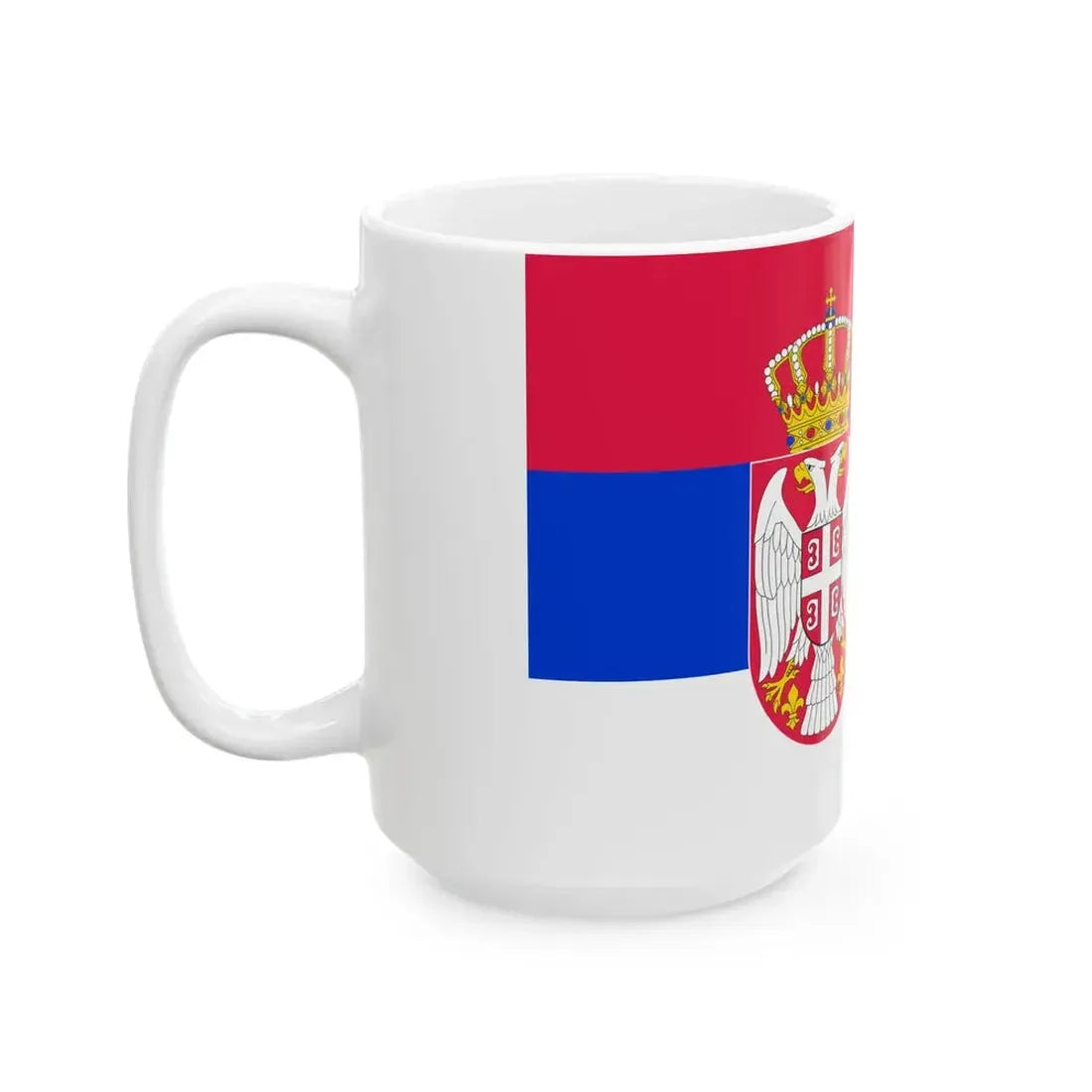Flag of Serbia 2010 CMYK (Serbia) White Coffee Mug - Go Mug Yourself