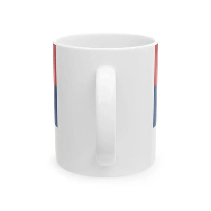 Flag of Serbia 5-3 (Serbia) White Coffee Mug - Go Mug Yourself