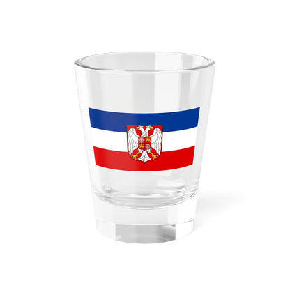 Flag of Serbia and Montenegro with coat of arms (Yugoslavia) Shot Glass 1.5oz 1.5oz - Go Mug Yourself