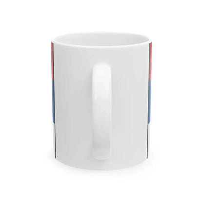 Flag of Serbia bordered (Serbia) White Coffee Mug - Go Mug Yourself