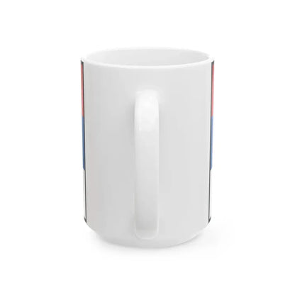 Flag of Serbia bordered (Serbia) White Coffee Mug - Go Mug Yourself
