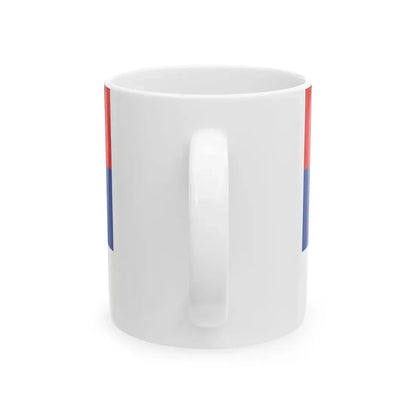 Flag of Serbia Civil 3-5 (Serbia) White Coffee Mug - Go Mug Yourself