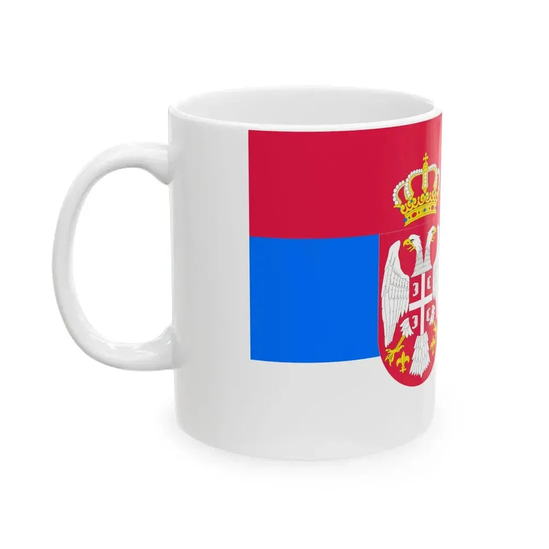 Flag of Serbia CMYK (Serbia) White Coffee Mug - Go Mug Yourself