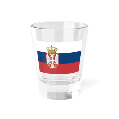 Flag of Serbia Color Varient (Serbia) Shot Glass 1.5oz 1.5oz - Go Mug Yourself
