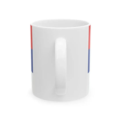 Flag of Serbia cross (Serbia) White Coffee Mug - Go Mug Yourself