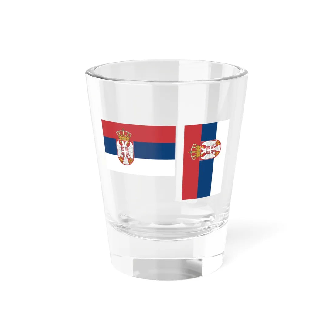 Flag of Serbia hv (Serbia) Shot Glass 1.5oz 1.5oz - Go Mug Yourself