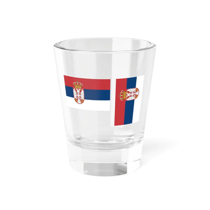 Flag of Serbia hv (Serbia) Shot Glass 1.5oz 1.5oz - Go Mug Yourself