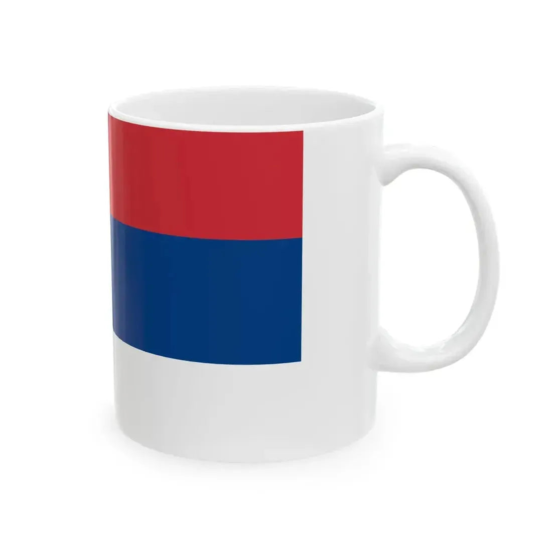 Flag of Serbia reduced size (Serbia) White Coffee Mug - Go Mug Yourself