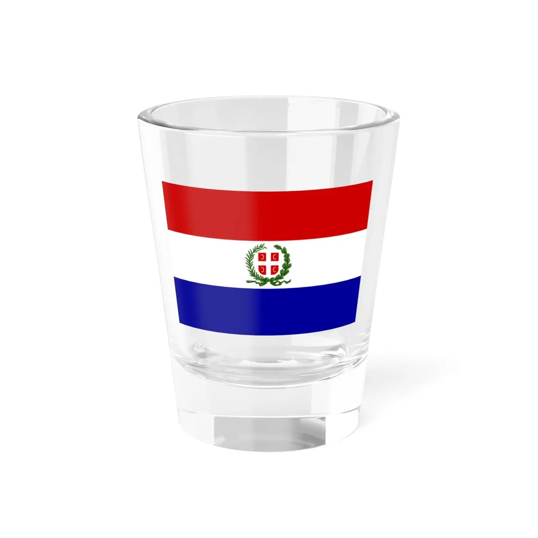 Flag of Serbia Sretenjski ustav (Serbia) Shot Glass 1.5oz 1.5oz - Go Mug Yourself