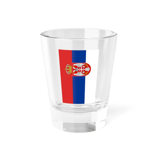 Flag of Serbia vertical 2006-2010 (Serbia) Shot Glass 1.5oz 1.5oz - Go Mug Yourself