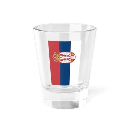 Flag of Serbia vertical (Serbia) Shot Glass 1.5oz 1.5oz - Go Mug Yourself