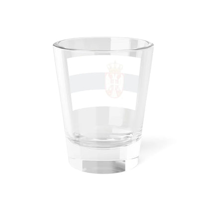 Flag of Serbia White-blue-white flag (Serbia) Shot Glass 1.5oz - Go Mug Yourself