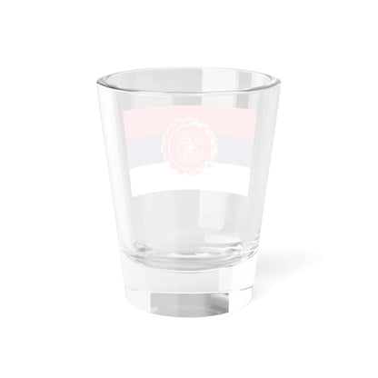 Flag of Serbian Action alternative 01 (Serbia) Shot Glass 1.5oz - Go Mug Yourself