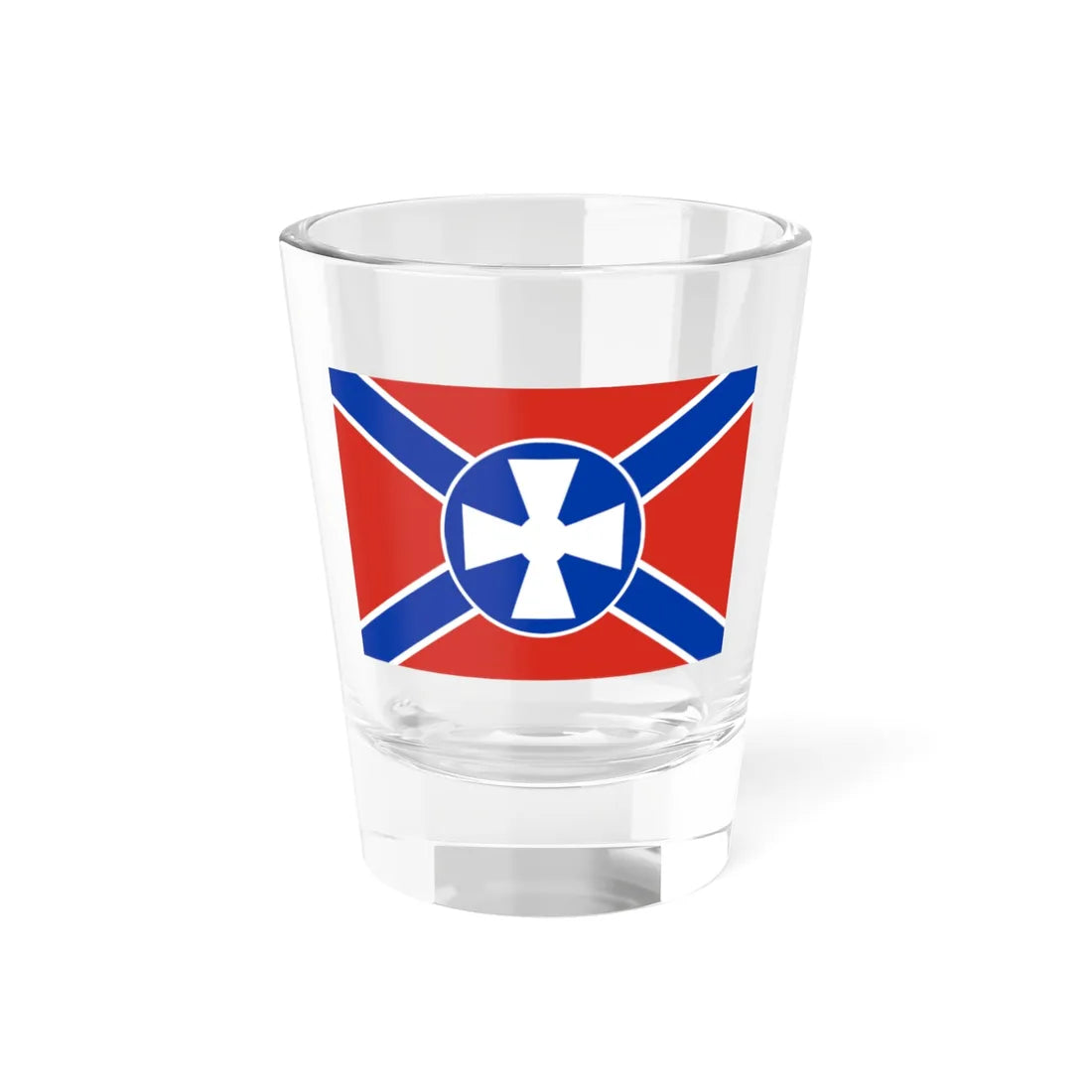 Flag of Serbian Hussars (Ukraine) Shot Glass 1.5oz 1.5oz - Go Mug Yourself