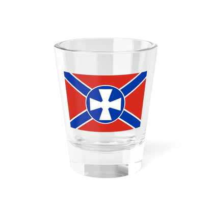 Flag of Serbian Hussars (Ukraine) Shot Glass 1.5oz 1.5oz - Go Mug Yourself