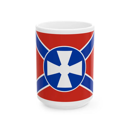 Flag of Serbian Hussars (Ukraine) White Coffee Mug 15oz - Go Mug Yourself