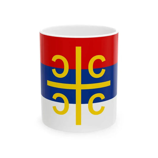 Flag of Serbian Krajina alternative (Croatia) White Coffee Mug 11oz - Go Mug Yourself