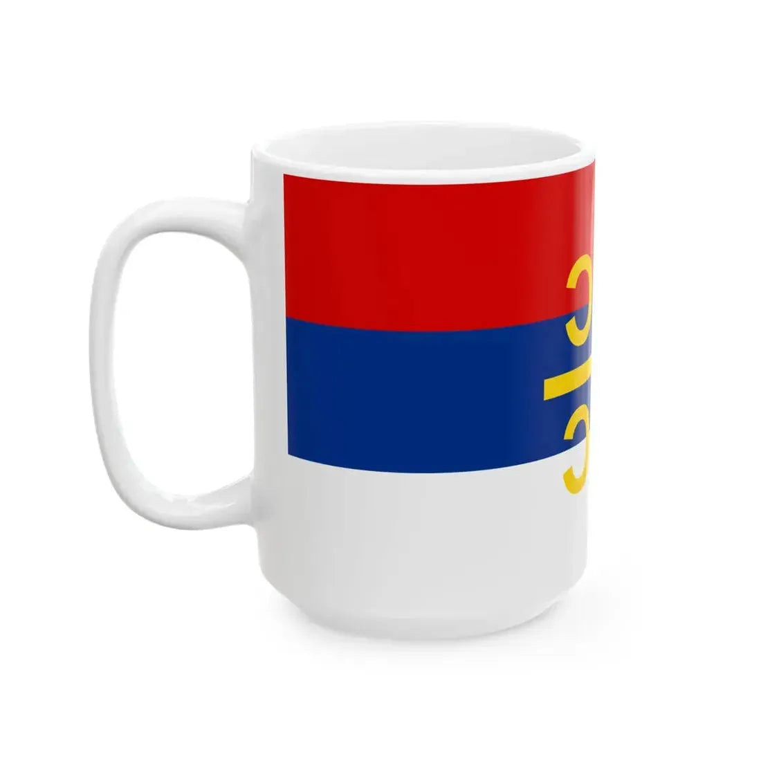 Flag of Serbian Krajina alternative (Croatia) White Coffee Mug - Go Mug Yourself