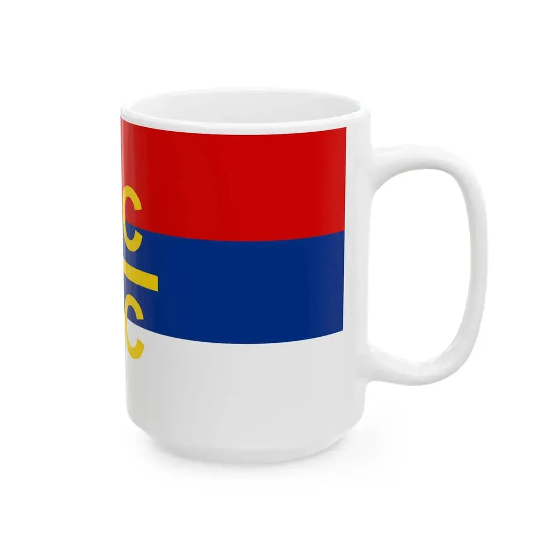 Flag of Serbian Krajina alternative (Croatia) White Coffee Mug - Go Mug Yourself