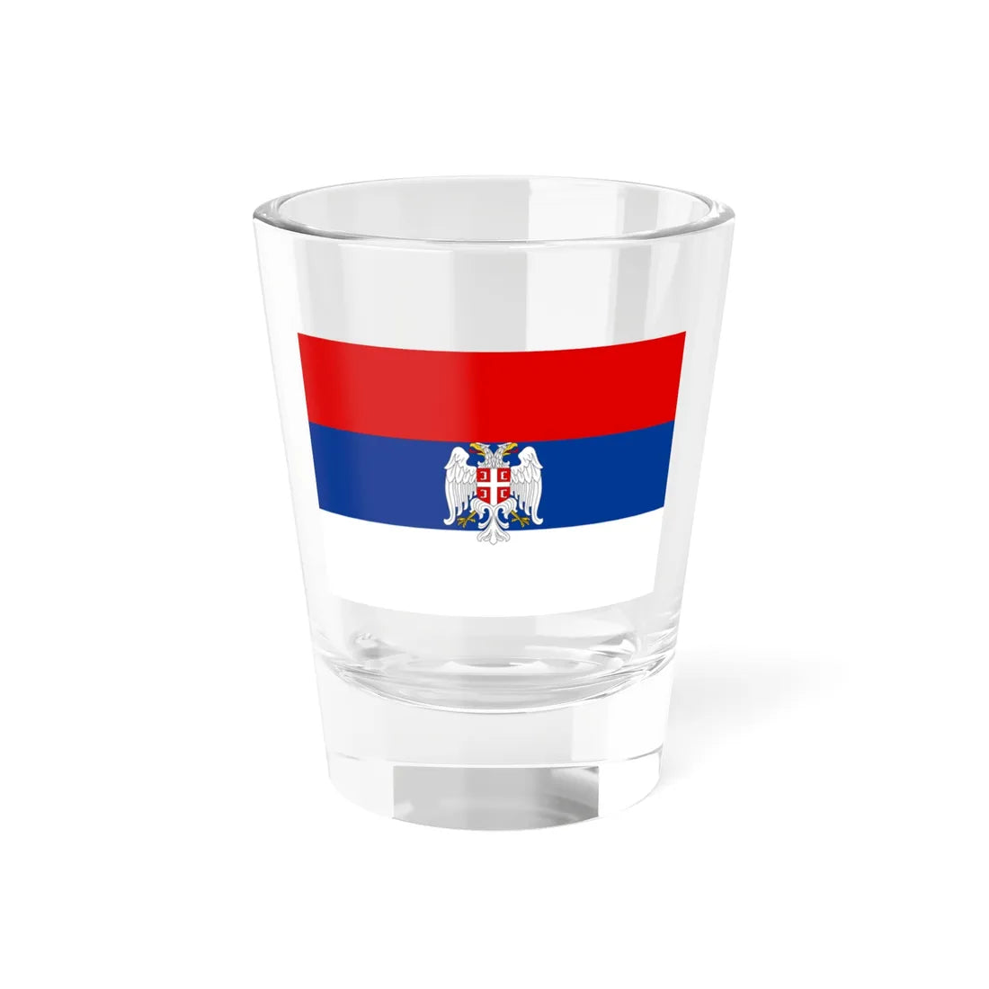 Flag of Serbian State Guard (Serbia) Shot Glass 1.5oz 1.5oz - Go Mug Yourself