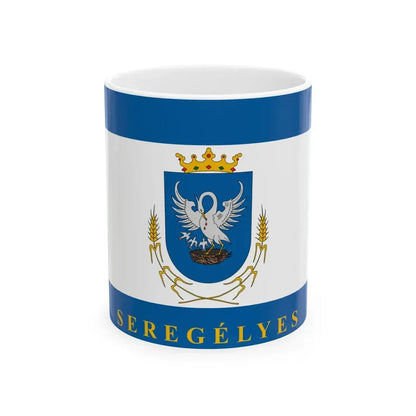 Flag of Seregelyes (Hungary) White Coffee Mug 11oz - Go Mug Yourself