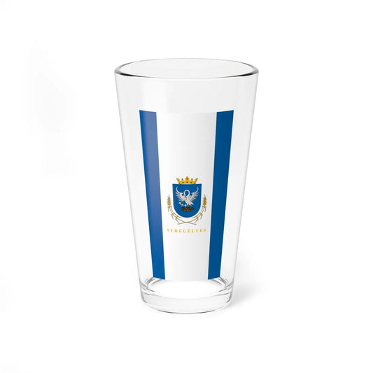 Flag of Seregelyes vertical (Hungary) Pint Glass 16oz 16oz - Go Mug Yourself