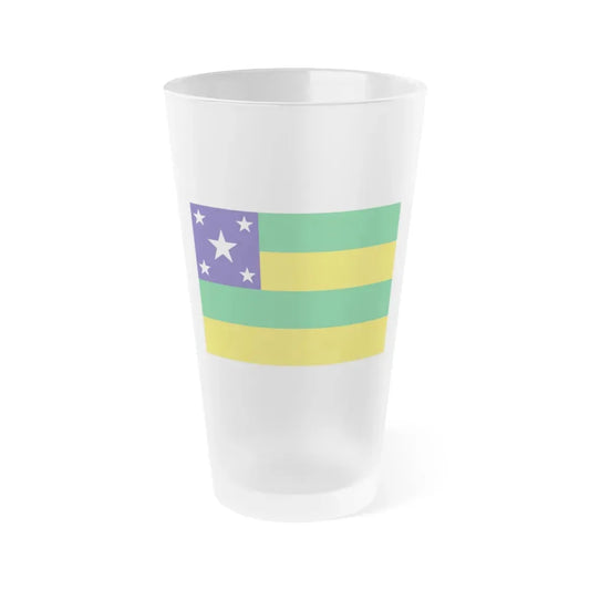 Flag of Sergipe Brazil - Frosted Pint Glass 16oz 16oz Frosted - Go Mug Yourself