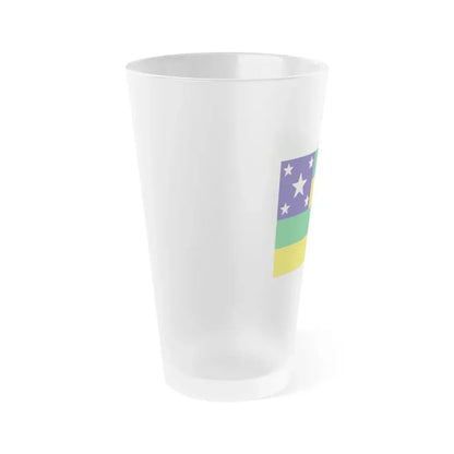 Flag of Sergipe Brazil - Frosted Pint Glass 16oz - Go Mug Yourself