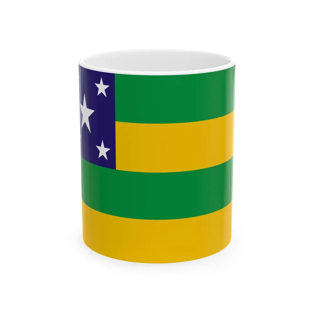 Flag of Sergipe Brazil - White Coffee Mug-11oz-Go Mug Yourself