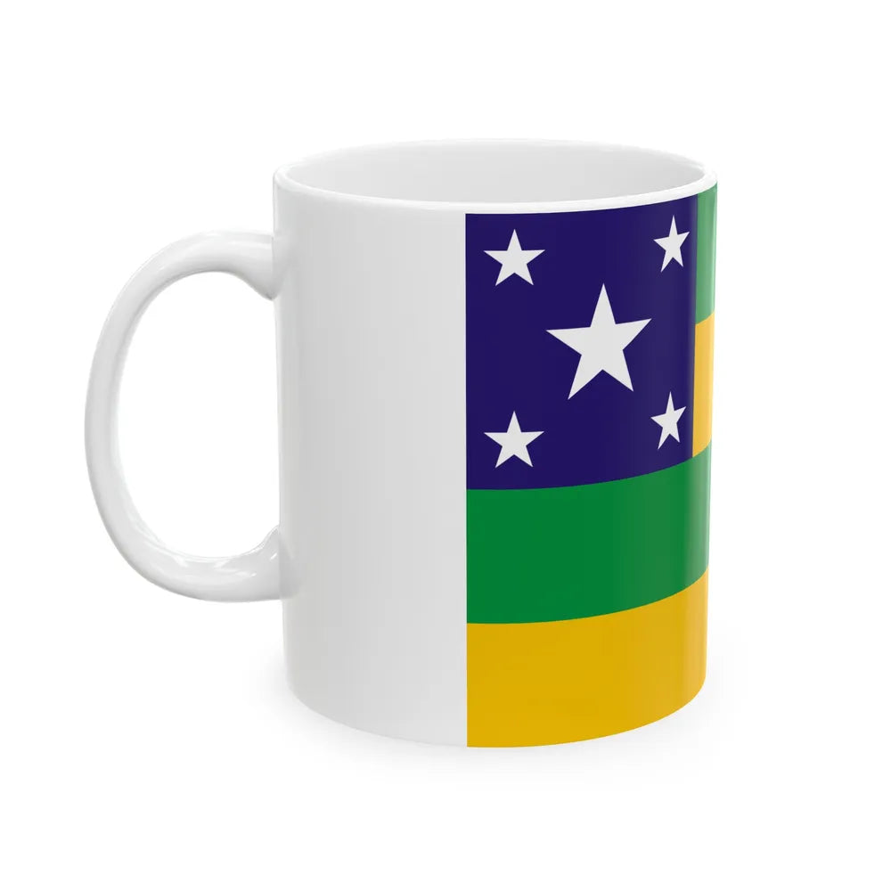 Flag of Sergipe Brazil - White Coffee Mug-Go Mug Yourself