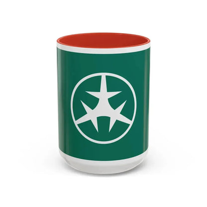 Flag of Setagaya Tokyo Japan - Accent Coffee Mug 15oz Red - Go Mug Yourself