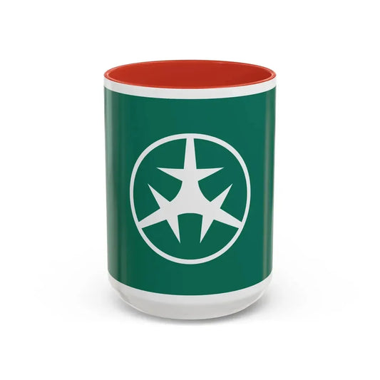 Flag of Setagaya Tokyo Japan - Accent Coffee Mug 15oz Red - Go Mug Yourself