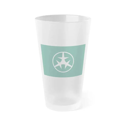 Flag of Setagaya Tokyo Japan - Frosted Pint Glass 16oz 16oz Frosted - Go Mug Yourself