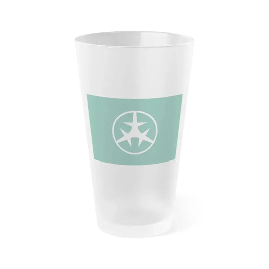 Flag of Setagaya Tokyo Japan - Frosted Pint Glass 16oz 16oz Frosted - Go Mug Yourself