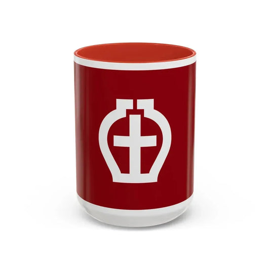 Flag of Seto Aichi Japan - Accent Coffee Mug 15oz Red - Go Mug Yourself