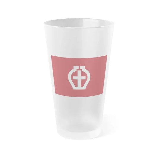 Flag of Seto Aichi Japan - Frosted Pint Glass 16oz 16oz Frosted - Go Mug Yourself