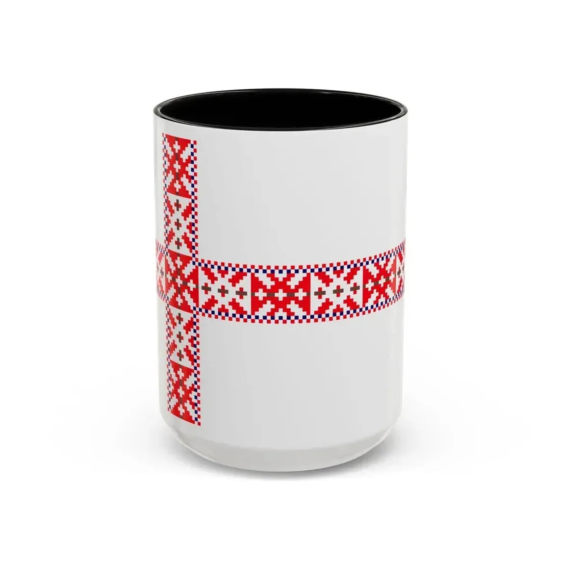 Flag of Setos Estonia - Accent Coffee Mug 15oz Black - Go Mug Yourself