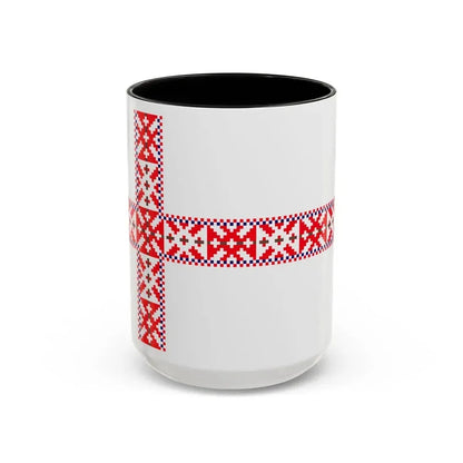 Flag of Setos Estonia - Accent Coffee Mug 15oz Black - Go Mug Yourself
