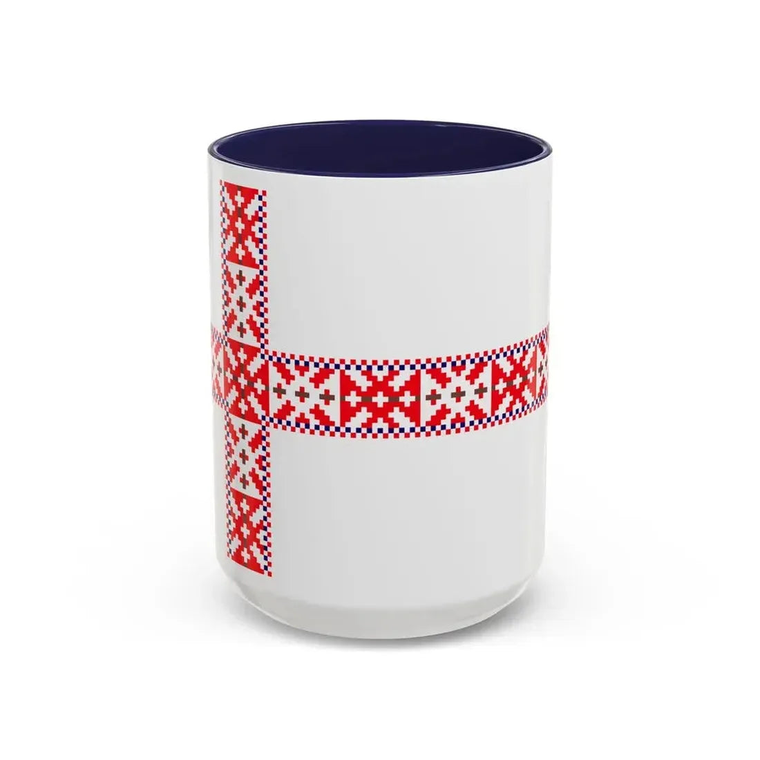 Flag of Setos Estonia - Accent Coffee Mug 15oz Navy - Go Mug Yourself