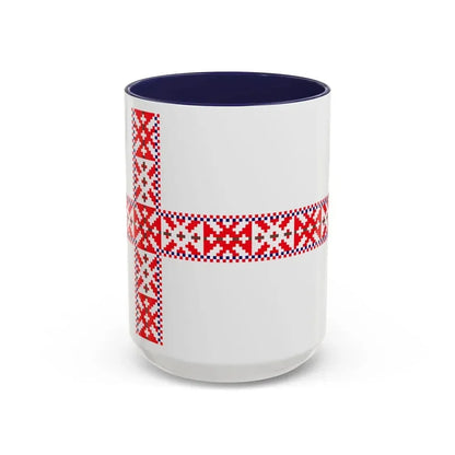 Flag of Setos Estonia - Accent Coffee Mug 15oz Navy - Go Mug Yourself