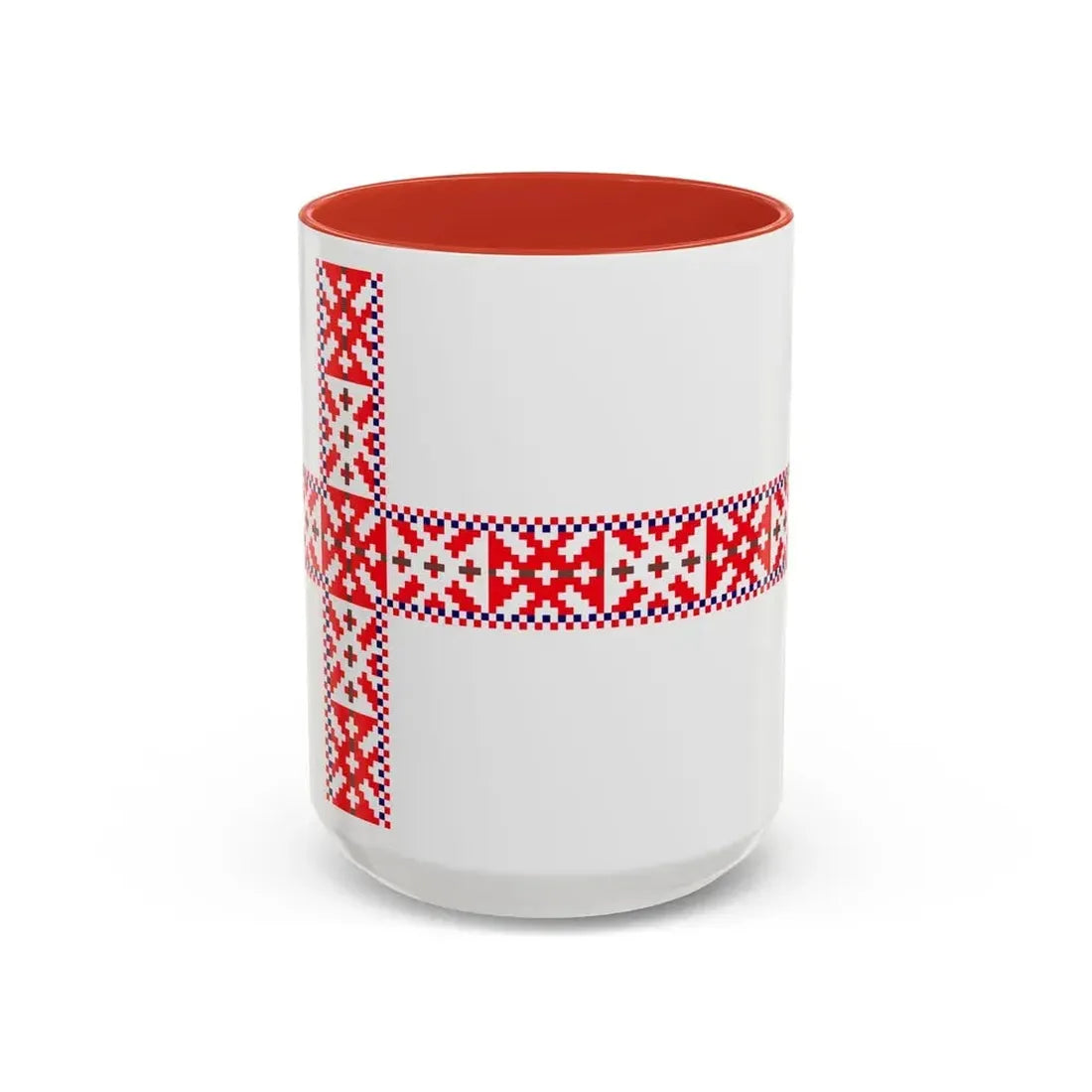 Flag of Setos Estonia - Accent Coffee Mug 15oz Red - Go Mug Yourself