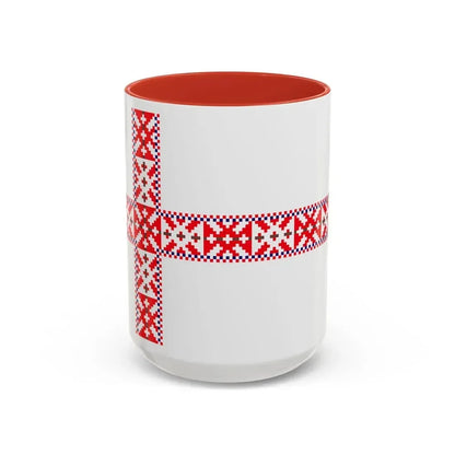 Flag of Setos Estonia - Accent Coffee Mug 15oz Red - Go Mug Yourself