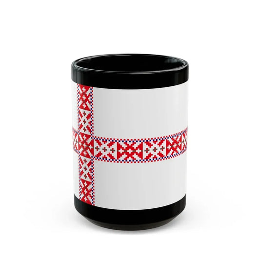 Flag of Setos Estonia - Black Coffee Mug 15oz - Go Mug Yourself